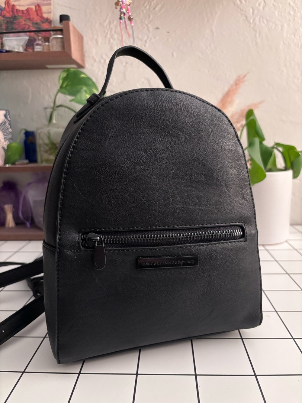 Classic Black Mini Backpack Purse - Compact Everyday Carry